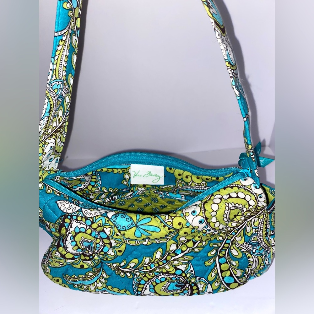 **SOLD**Vintage Vera Bradley Peacock Turquoise and Lime Floral Shoulder Y2K Bag